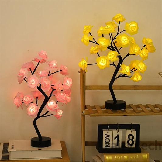Enchanted Rose Flower Lamp
