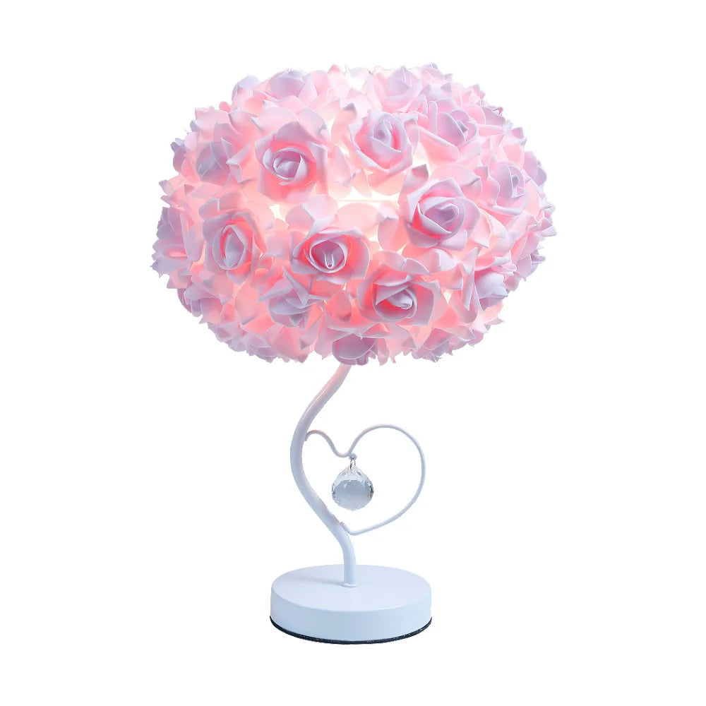 Enchanted Crystal Rose Lamp