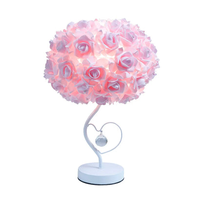 Enchanted Crystal Rose Lamp