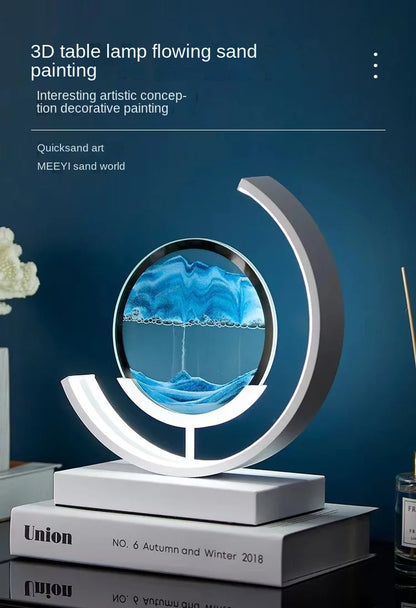 LED Moving Sand Art Table Lamp