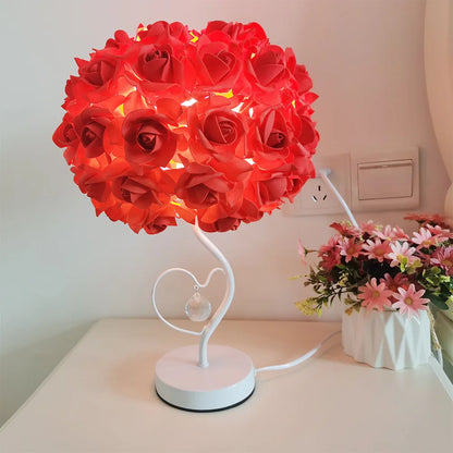 Enchanted Crystal Rose Lamp